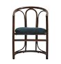 Set of 4 Vintage Midcentury Dutch Bentwood Dining Chairs with Upholstered Seat