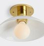 Crawford Flush Mount, Glass Shade
