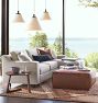 Grant Square Leather Ottoman