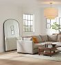 Arched Metal Framed Floor Mirror