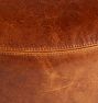 Britton Leather 36" Round Ottoman