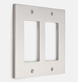 Solid White Design 5 Inch Round Light Switch & Outlet Plate Cover – Masonite Material, Smooth Finish, Includes Screws – Made In NYC