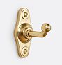 Tolson Single Hook, Aged Brass