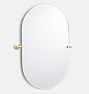 Eastmoreland Frameless Pill Pivot Mirror, 22" x 36" - Aged Brass