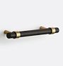 Harlow Drawer Pull, Satin Brass and Oil-Rubbed Bronze - 4 inch
