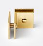 90 Degree Shower Glass-to-Glass Clamp, Aged Brass