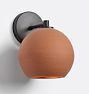 FOLK Abigail 8" Globe Sconce, Oil-Rubbed Bronze - Unglazed Toast Shade