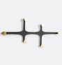 Rosemont Hook Rack, Aged Brass & Oil-Rubbed Bronze