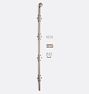 Plain 24" Door Bolt, Brushed Nickel