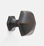 Hexagon Cabinet Knob, Burnished Antique