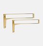 Strap Shelf Bracket Set, Aged Brass