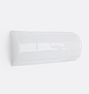 16in Pearl White Fluted Glass
