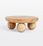 Teak Planter Stand, 9"D - Natural