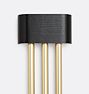 Steens Long Bell Door Chime - Black Oak & Aged Brass