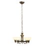 Vintage Classical Revival Chandelier with Cup Shades