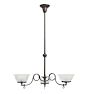 Vintage Victorian 3 Light Chandelier with Wheel Cut Shades