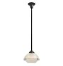 Vintage Industrial Pendant with 2 Pieces Holophane Shade