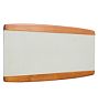Vintage Danish  Modern Walnut Curved Wall Mirror