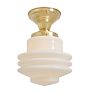 Semi Flush with Vintage Mid Century Modern Space Shade