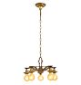 Vintage Art Deco Ornate Iron Chandelier