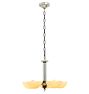 Vintage Art Deco Streamlined Crystal Stem Chandelier