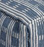 Corded Grid Handwoven Indoor/Outdoor Pouf