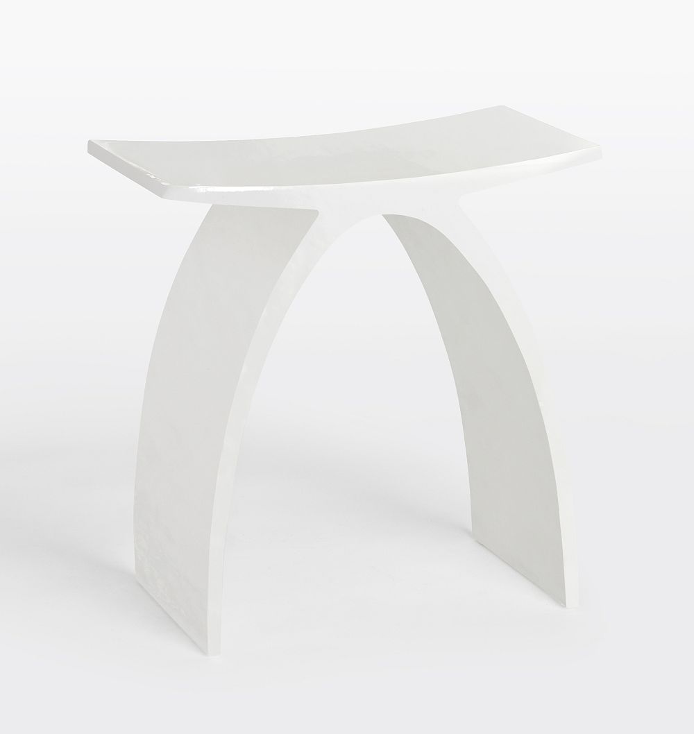 Ovale Solid Surface Stool by Rejuvenation