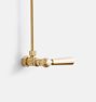 Connor Toilet Supply Line Lever Handle .5inCmp CP PVD