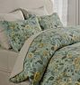 Dahlia Floral Duvet, Full/Queen - Agave Green & Rattan Yellow