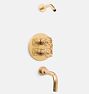 Tolson Thermostatic Tub Shower Set - Aged Brass