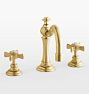 Connor Bath Faucet Widespread Deck Cross Handle CP PVD