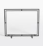 Floating Glass Fireplace Screen