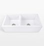 Sandoval Fireclay Double Apron Front Kitchen Sink - 36" x 18" x 10"