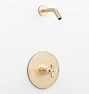 Rigdon Cross Handle Pressure Balanced Shower Set - Aged Brass