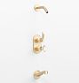 Rigdon Lever Handle Thermostatic Tub & Shower Set - Aged Brass