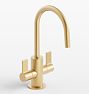 West Slope Gooseneck Hot and Cold Water Dispenser with Tank & Filtration System - Aged Brass