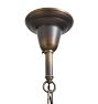 Pendant with Vintage Schoolhouse Organic Shaped Opal Glass Shade