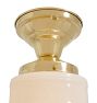Semi Flush with Vintage Mid Century Modern Space Shade