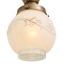 Semi Flush with Vintage Vine Etched Shade
