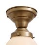 Semi Flush with Vintage Vine Etched Shade