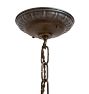 Vintage Art Deco Brass Chandelier with Fluted Cup Shades