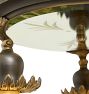 Vintage Art Deco Etched Mirrored Flush Mount
