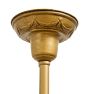 Vintage Art Deco Iron Semi Flush Mount with Floral Motifs