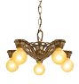 Vintage Art Deco Ornate Brass  Chandelier
