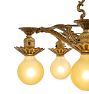 Vintage Art Deco Ornate Iron Chandelier