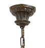 Vintage Art Deco Ornate Iron Chandelier with Slipper Shades