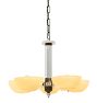 Vintage Art Deco Streamlined Crystal Stem Chandelier