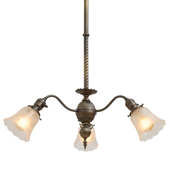 Vintage Classical Revival Chandelier with Rope Detail by Rejuvenation