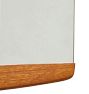 Vintage Danish  Modern Walnut Curved Wall Mirror