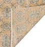 Vintage Turkish Wool Hand-Knotted Allover Mustard Area Rug 10'6" x 6'11"